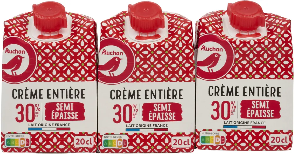 Crème entière semi-épaisse30% mat. gr.