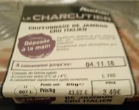 Chiffonnade de jambon cru italien