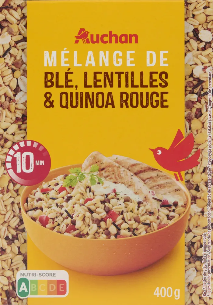 Mélange de blé, lentilles et quinoa rouge