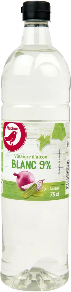 Vinaigre d'alcool blanc 9% d'acidité