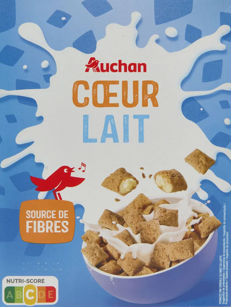 Auchan cereales coeur lait 400g