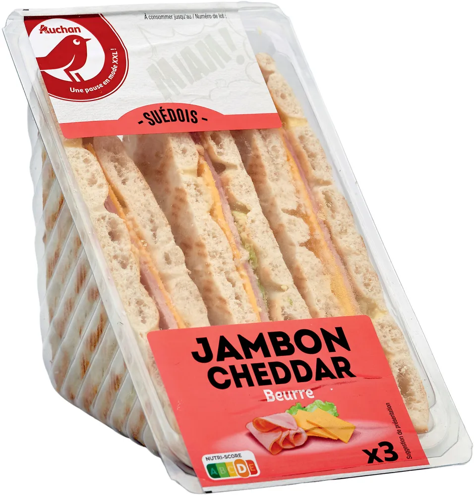 Pain suédois jambon cheddar