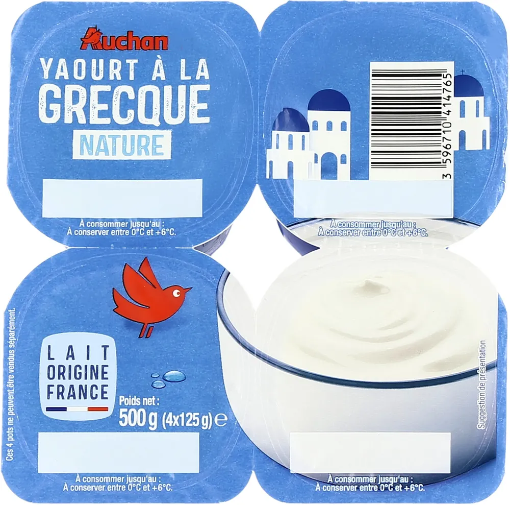 YAOURT A LA GRECQUE NATURE 4x125g