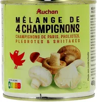 Mélange 4 Champignons - Champignons de Paris, Pholiotes, Pleurotes, Shii takés