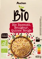 Riz basmati, boulgour, quinoa rouge