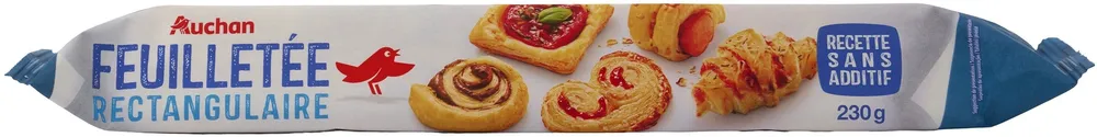 Pâte feuilletée sans additif rectangulaire et créative