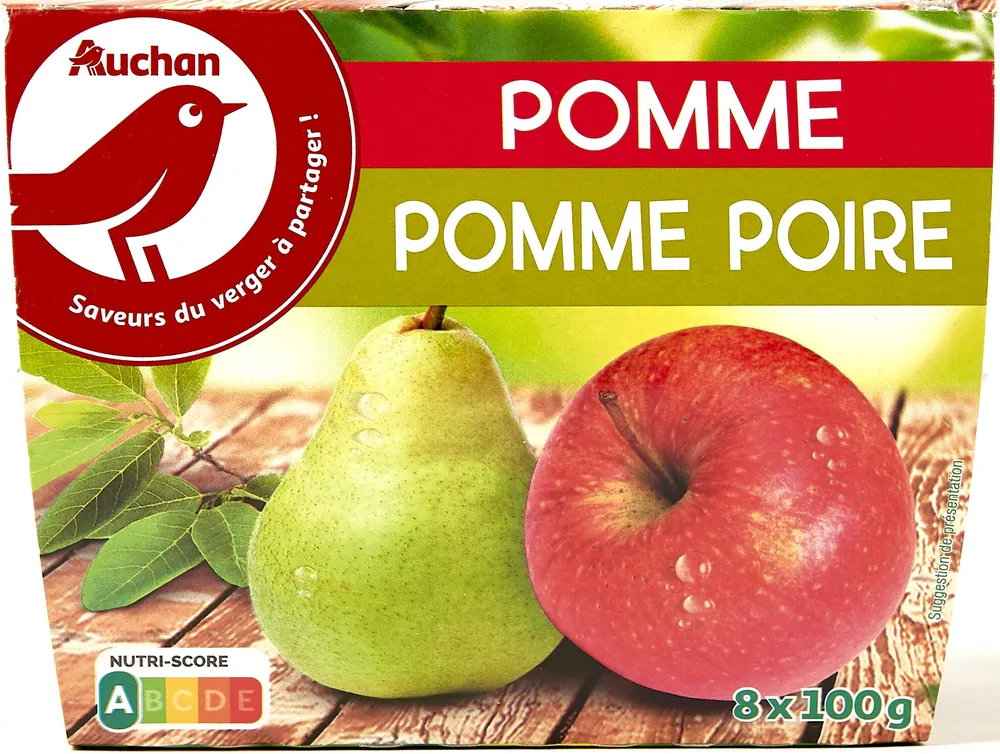 4 x dessert pomme / 4 x spécialité pomme poire gout poire