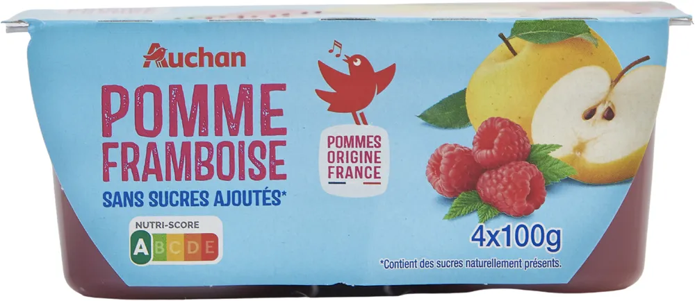 Pomme framboise sans sucres ajoutés**Contient des sucres naturellement présents