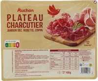 Plateau charcutierJambon sec, Rosette, Coppa