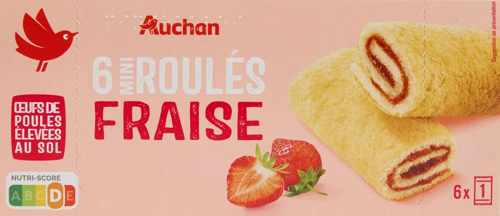 Mini roulés fraise
