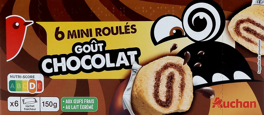 Mini roulés cacao noisettes