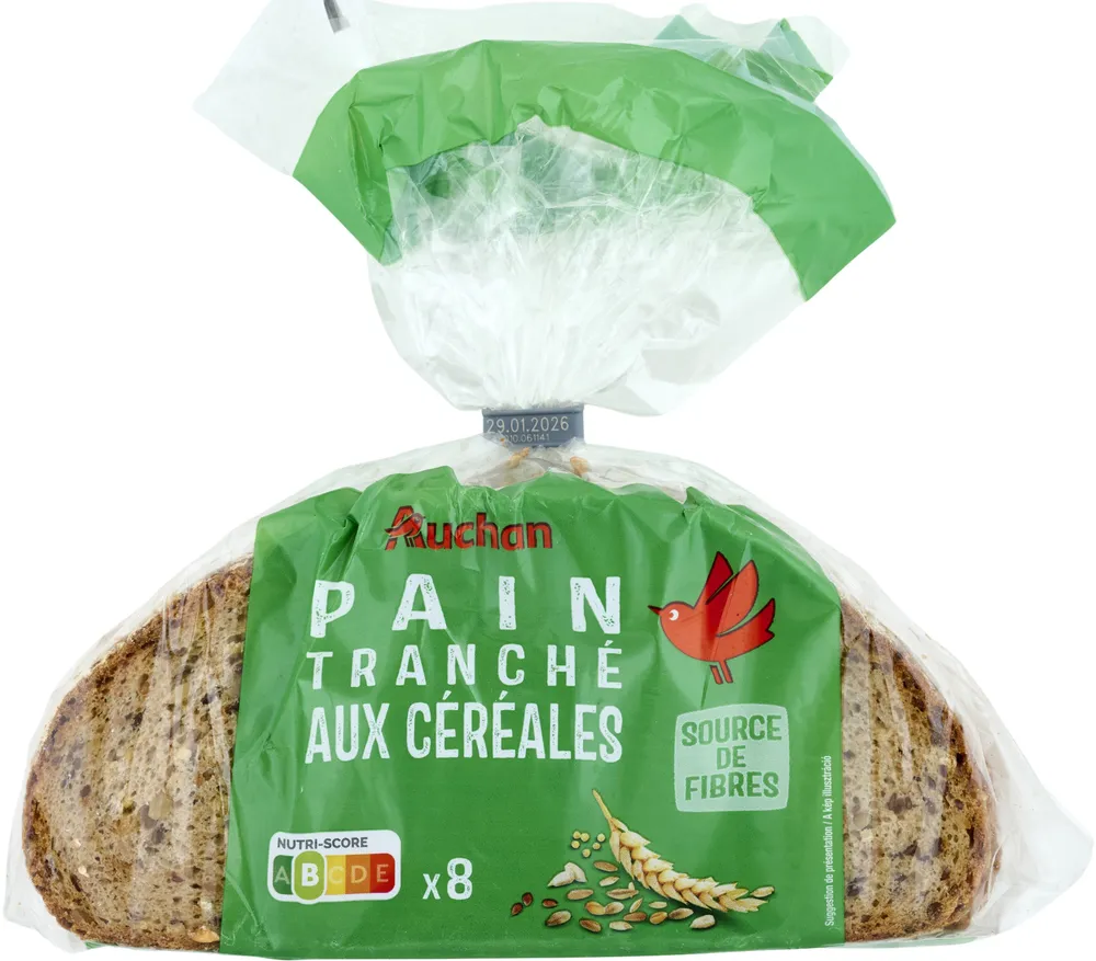 Pain tranché aux céréales