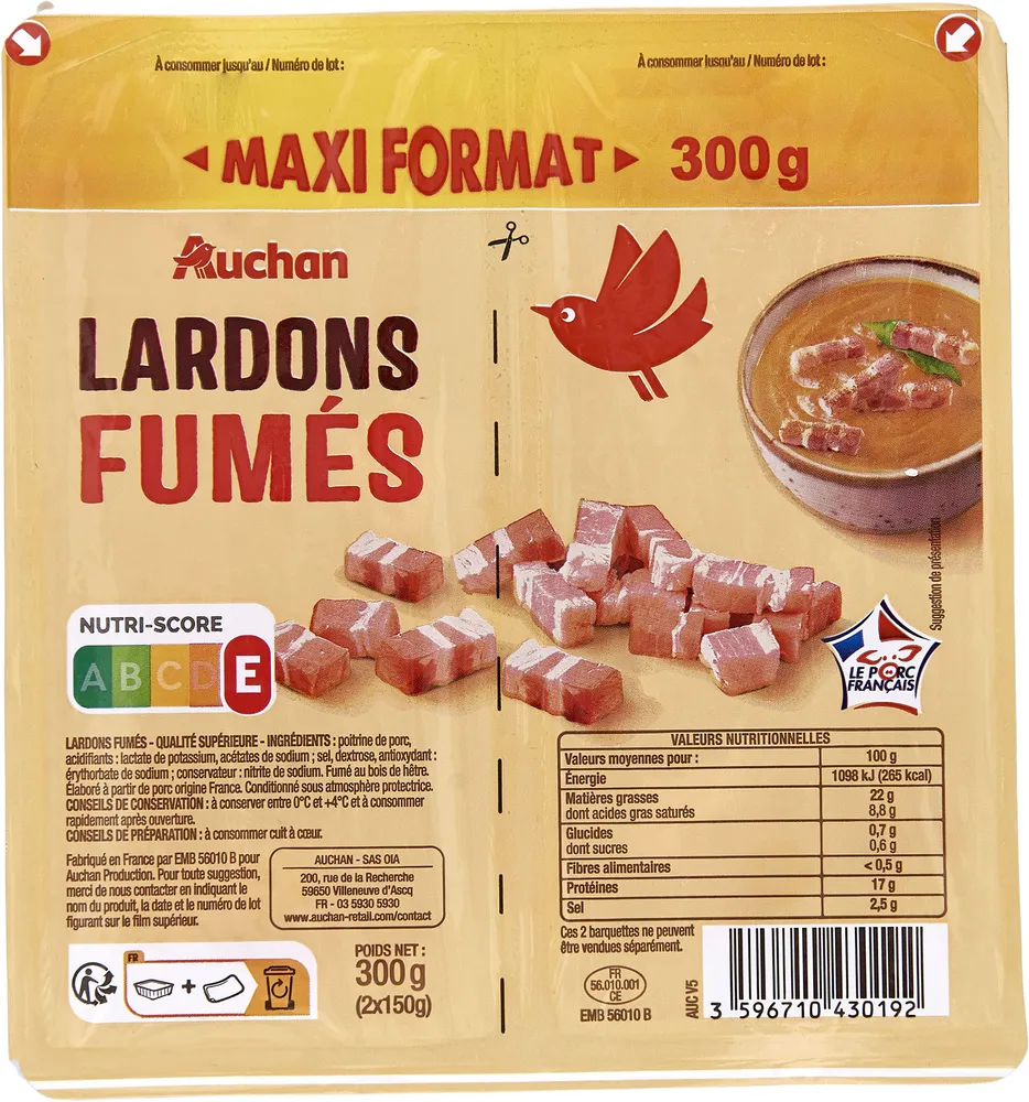 Lardons fumés qualité supérieure