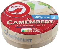 Le CamembertSel Réduit de 30% ** Par rapport à la moyenne des camemberts (source : table Ciqual 2013)
