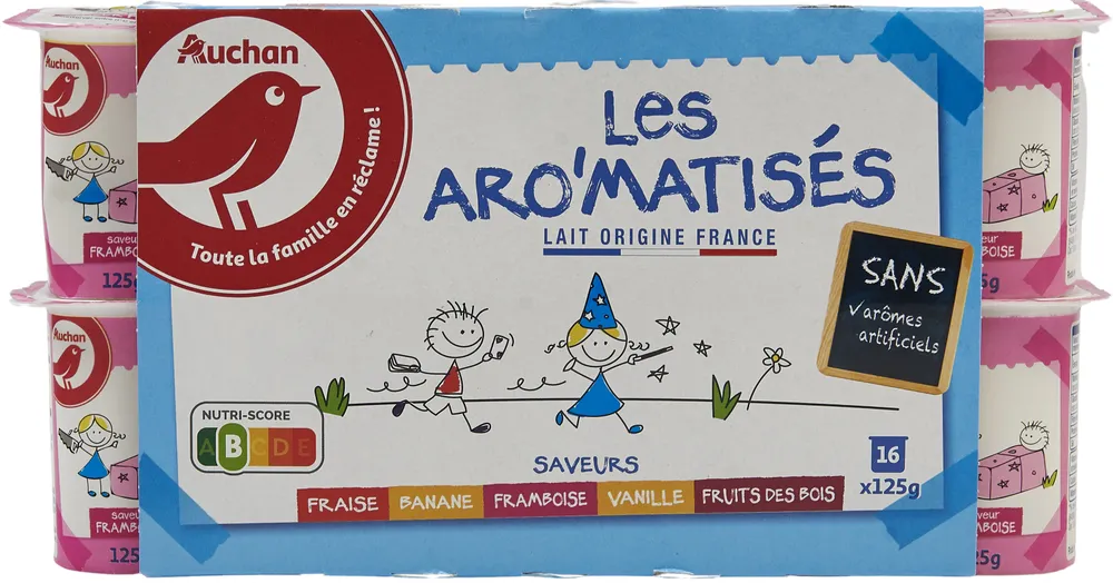Les AROMATISESsaveurs fraise, banane, framboise, vanille, fruits des bois