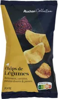 Chips de légumesBetteraves, carottes, patates douces et panais
