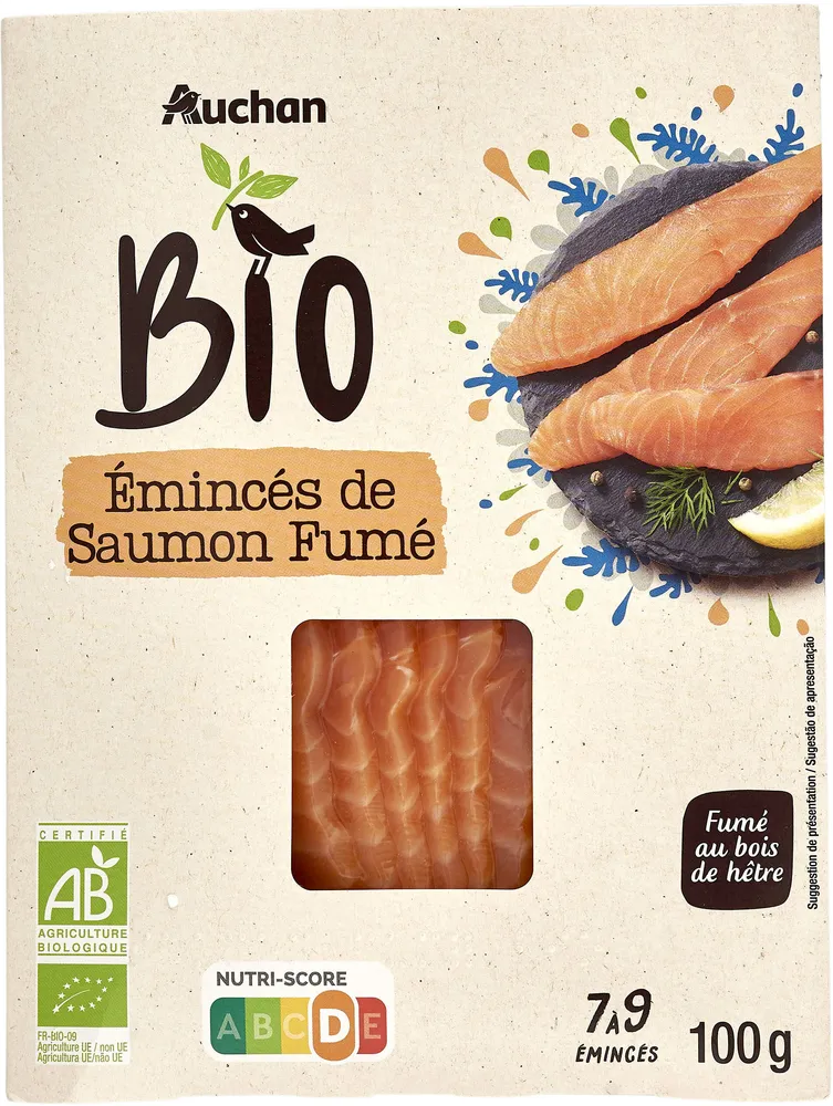 Emincés de saumon fumé BIO