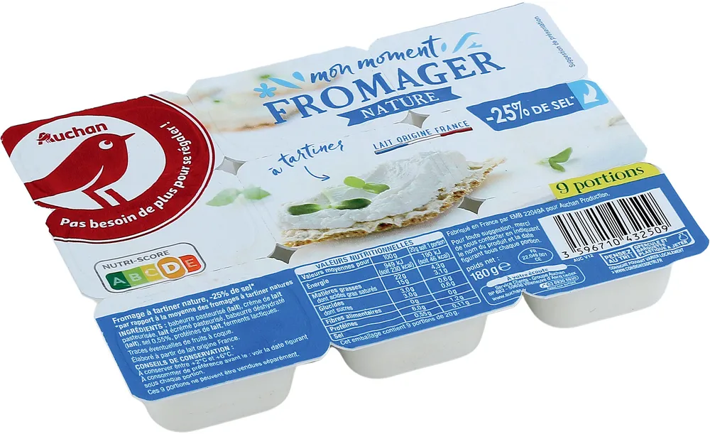 Mon moment fromager Nature-25% de sel*