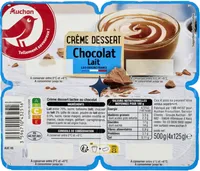 AUCHAN Crème dessert Chocolat lait