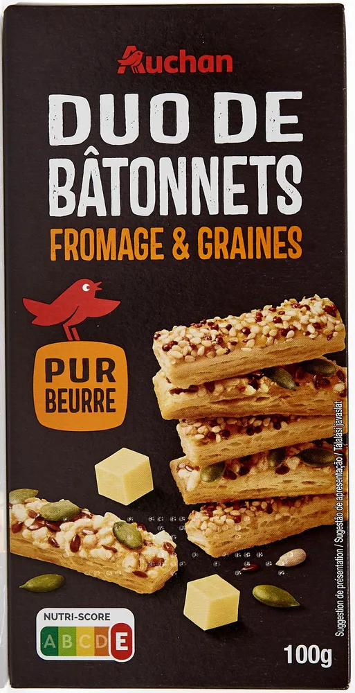 DUO DE BÂTONNETS fromage et graines