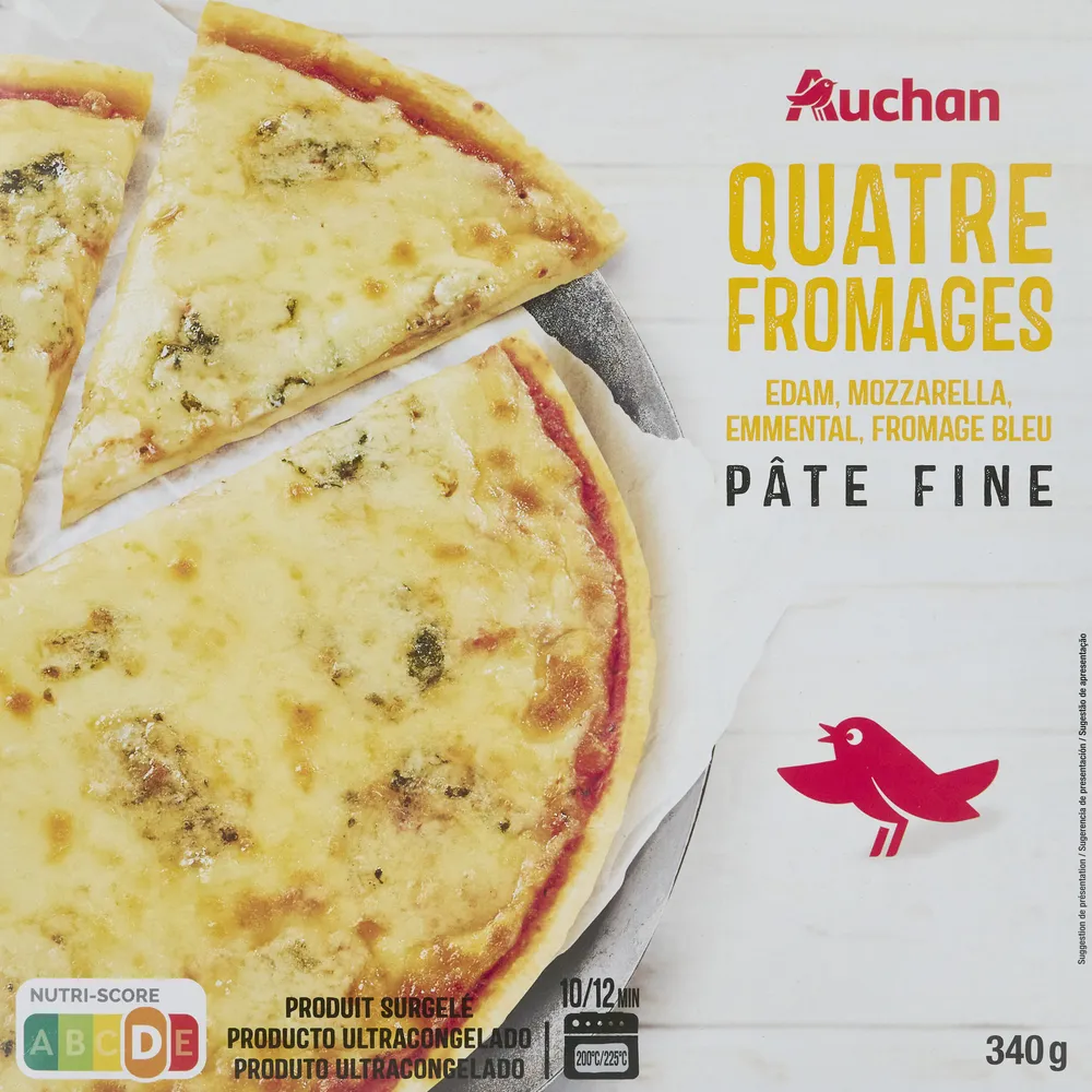 Quatre fromagesedam, mozzarella, emmental, fromage bleupâte fine
