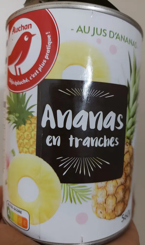 Ananas en tranches au jus d'ananas