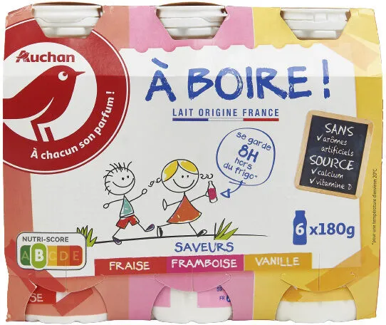 A BOIRE !saveur FRAISE / saveur FRAMBOISE / saveur VANILLE