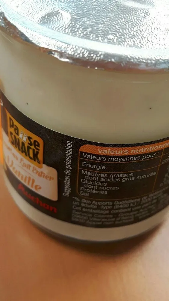 Yaourt au lait entier vanille