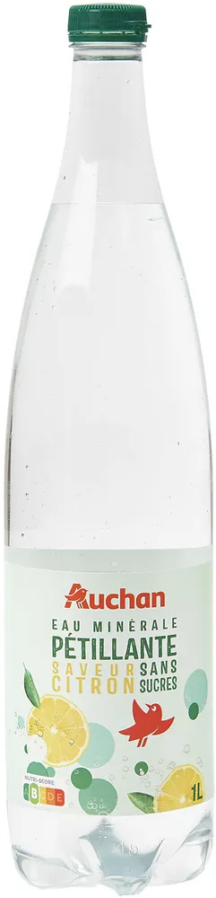 Eau minérale pétillante saveur citron