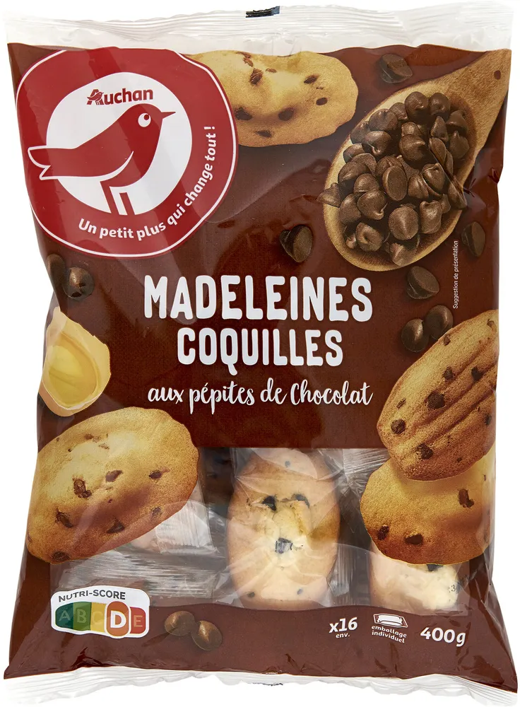 Madeleines aux pépites de chocolat