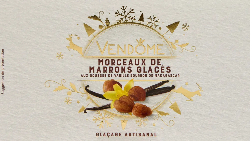 Morceaux de marrons glacés - aux gousses de vanille bourbon de Madagascar