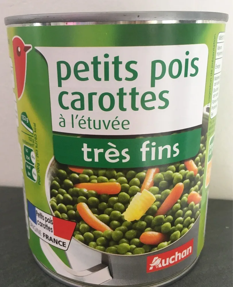 Petits pois carottes à l'étuvée, très fins