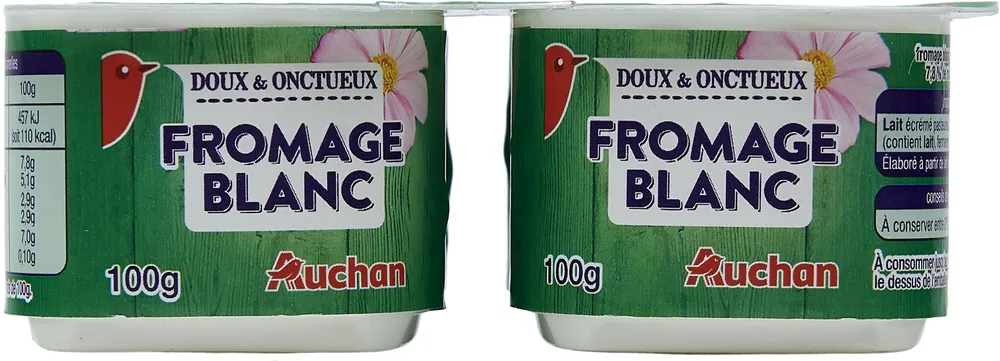 DOUX et ONCTUEUXFROMAGE BLANC7,8% MATIERE GRASSE