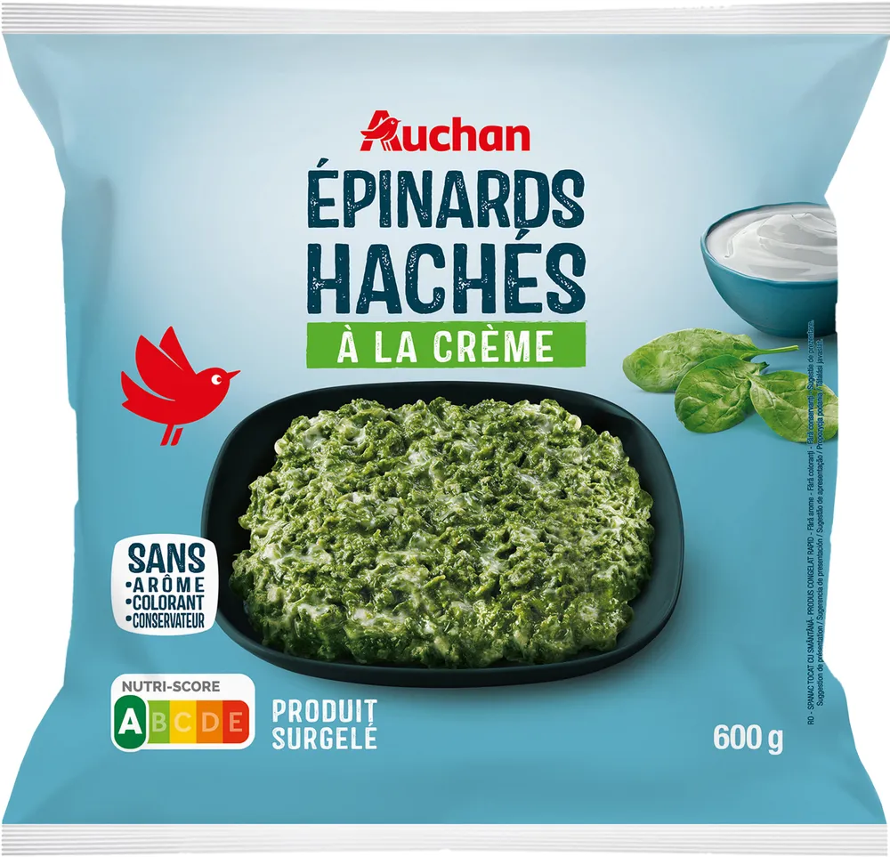 Epinards hachés à la crème