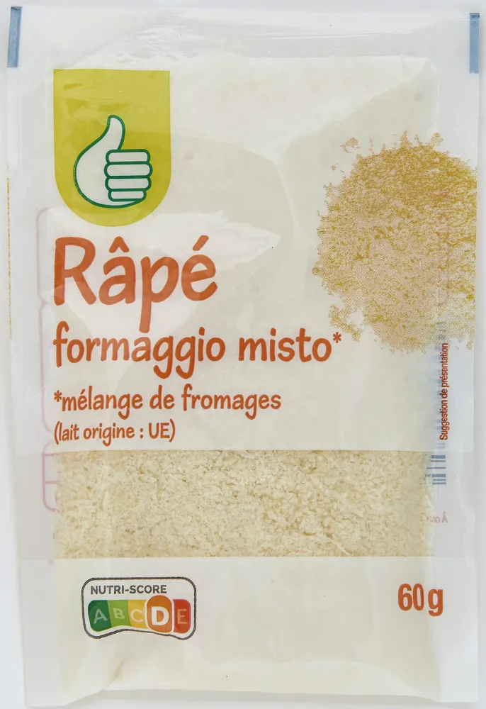 RâpéFormaggio Misto**Mélange de fromages (lait origine : UE)