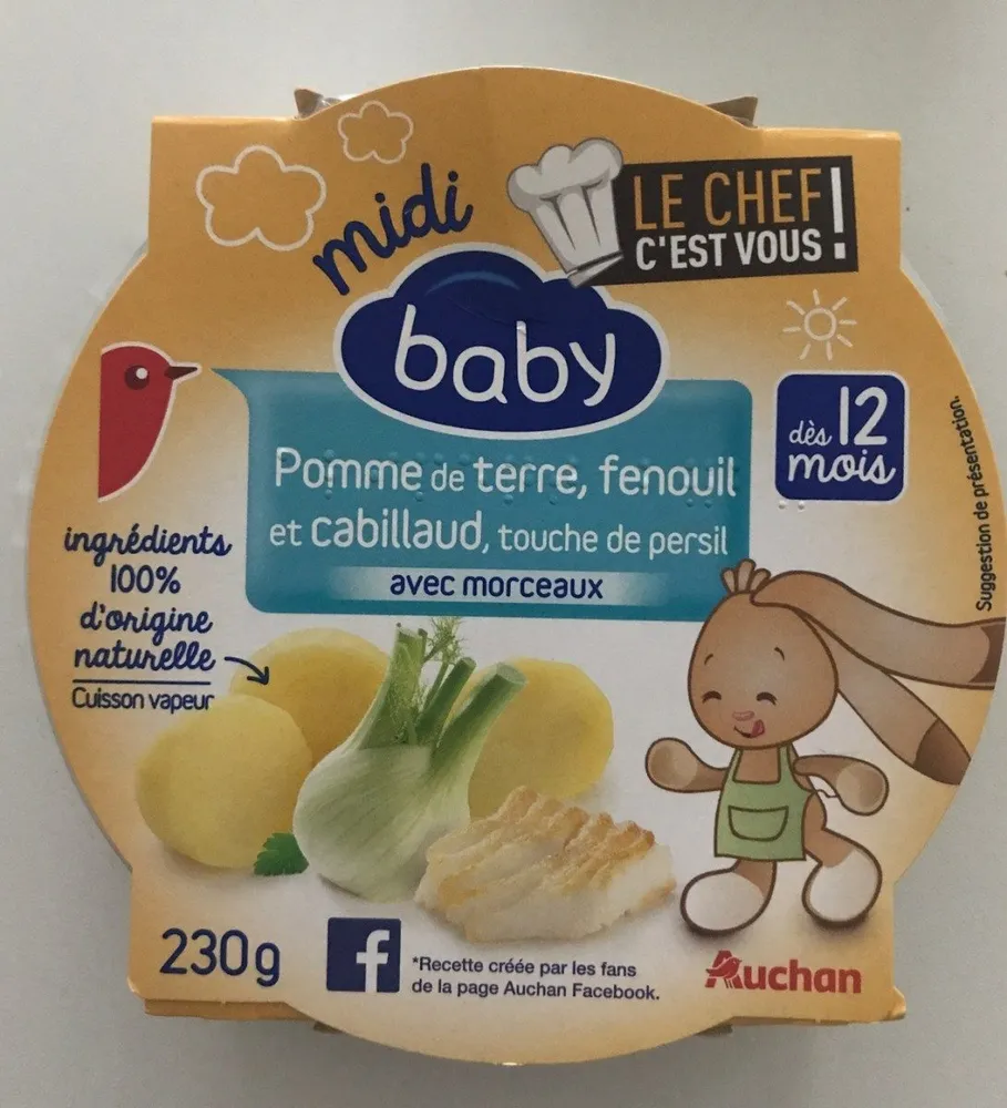 Pomme de terre, fenouil et cabillaud, touche de persil