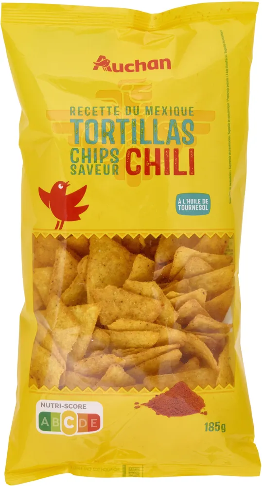 Tortillas chips saveur chili