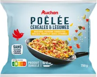 Poêlée céréales et légumes sauce citronnée boulgour+ poivrons+ courgettes grillées + quinoa