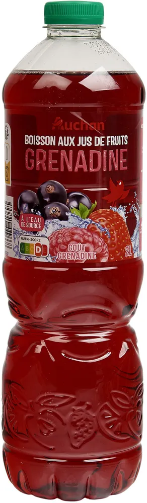 Boisson aux jus de fruits à base de concentrés goût grenadine - à l'eau de source