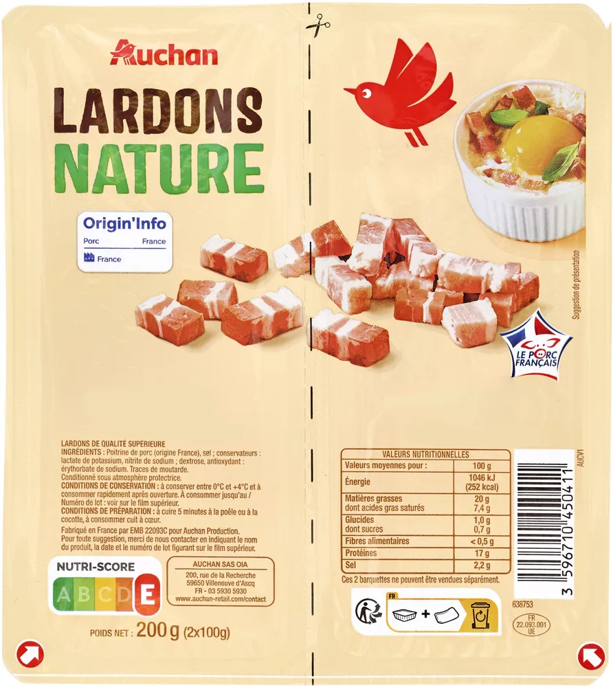 Lardons nature