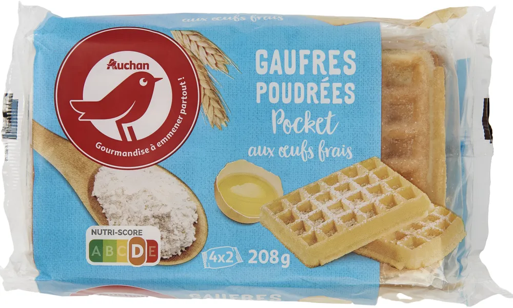 Gaufres poudrées Pocket aux œufs frais