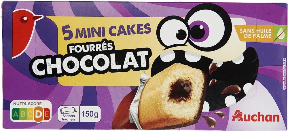 5 mini cakes fourrés chocolat