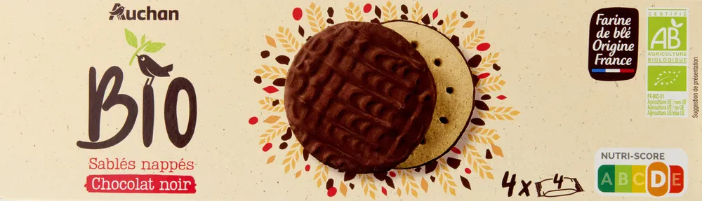 Sablés nappés Chocolat noir