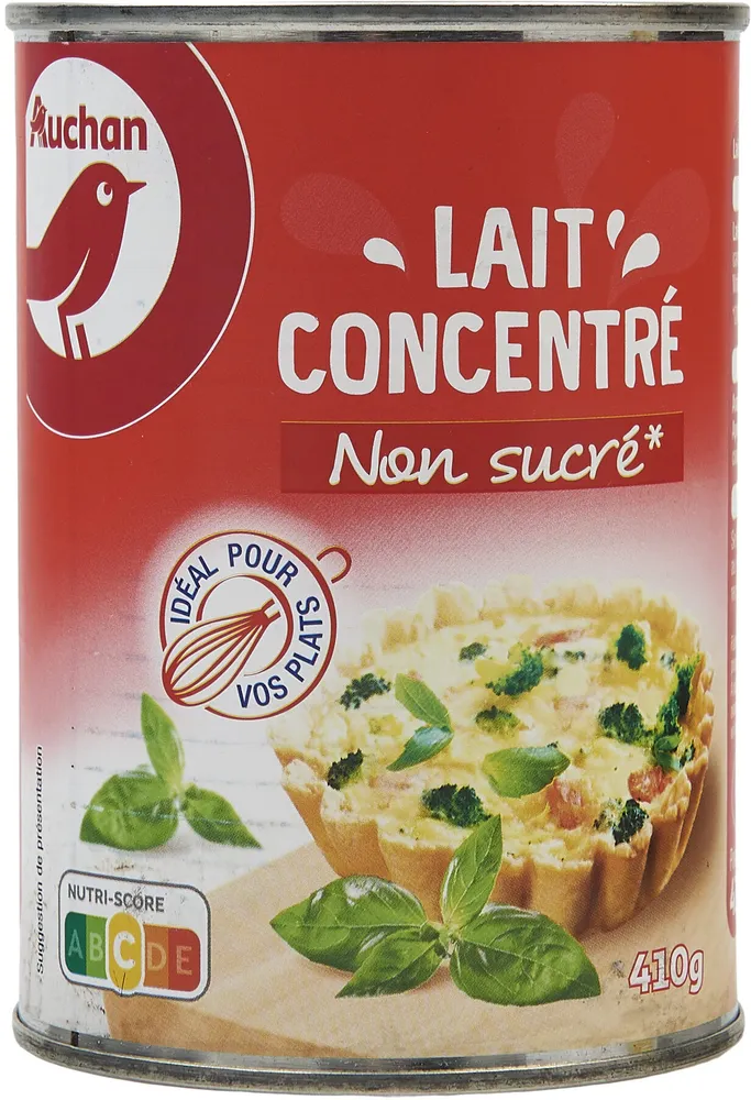 Lait concentré non sucré
