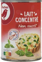 Lait concentré non sucré