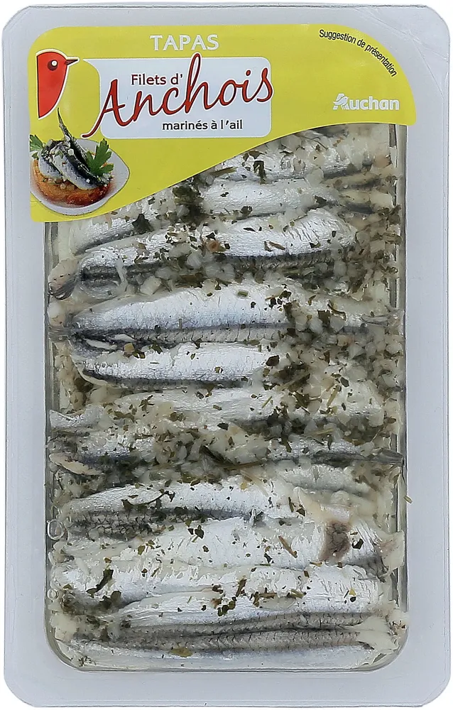 Filet d'anchois marinés à l'ail