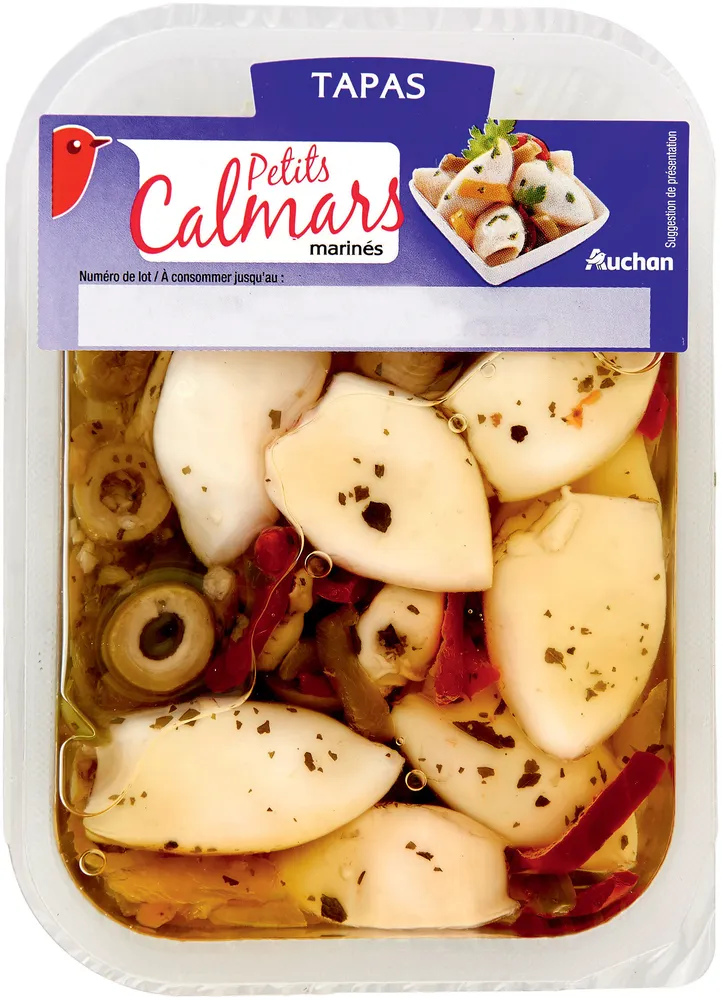 Tapas petits calmars marinés