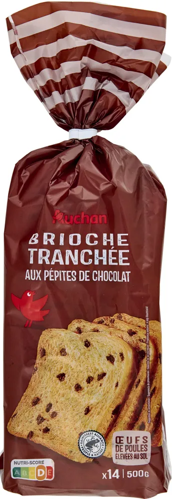 Brioche tranchée aux pépites de chocolat 500g
