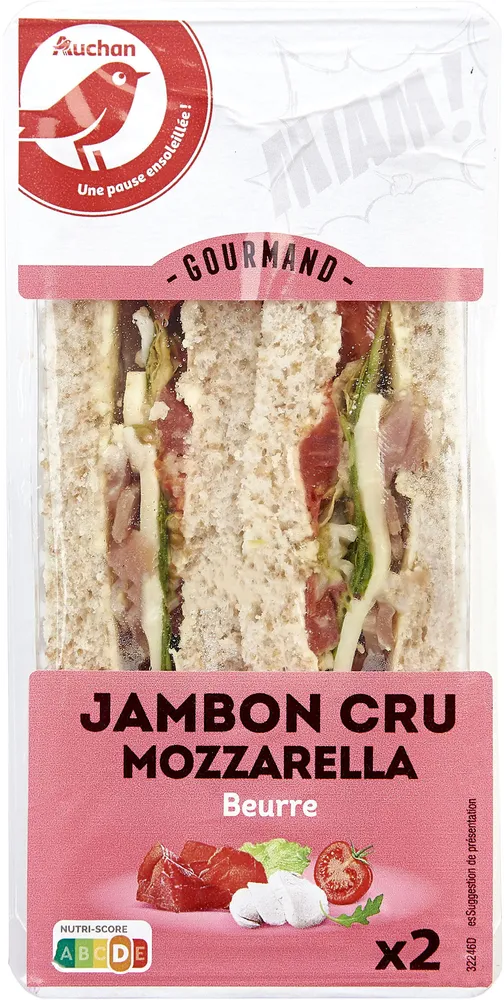 GourmandJambon cru mozzarellaBeurre