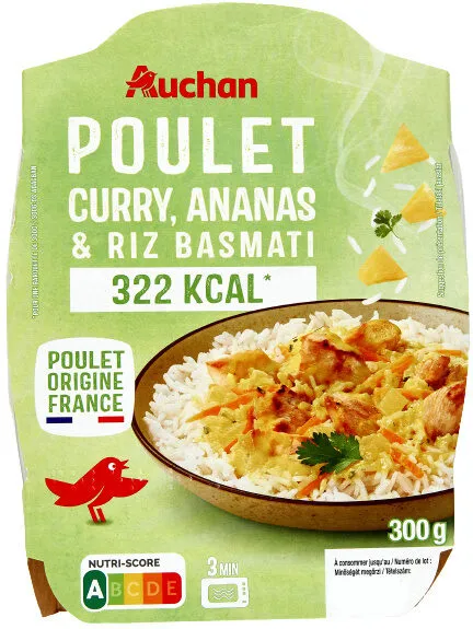 POULET CURRY ANANAS et RIZ BASMATI